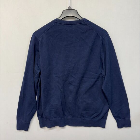Lands' End Men Supima Cotton Cardigan Sweater Size XL X-Large Blue C052 -9 - Picture 13 of 14